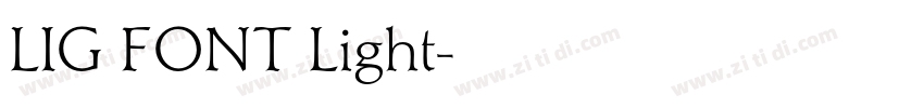 LIG FONT Light字体转换